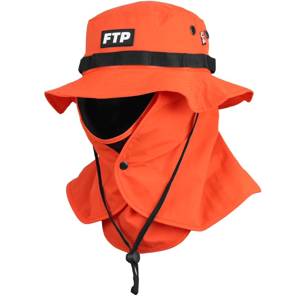 Fuck The Population FTP Facemask Boonie Hat Orange S-M, Men's