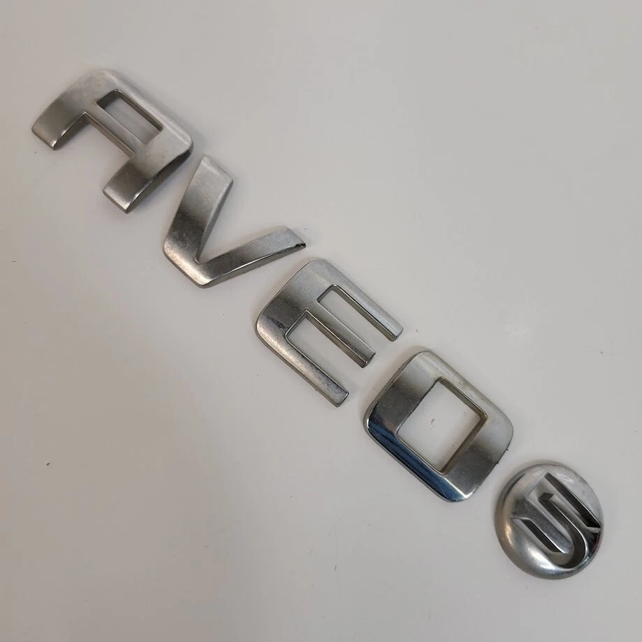 Chevrolet Aveo5 2004-2011 tapa trasera emblema maletero logotipo letras placa de identificación cromada Foto 2 de 4