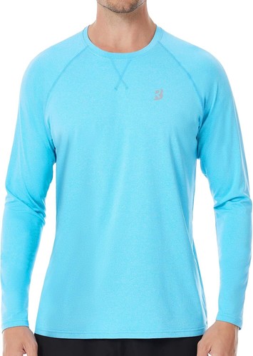 Men's UPF 50+ Long Sleeve Rash Guard Quick-Dry Shirt - UV Protection for Outdoor - Picture 8 of 79