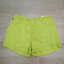 Vintage Gitano Mom Relaxed Button Fly Green Shorts 4 Inch Inseam Size 12