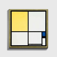 Stampa su Carta, Tela, Quadro o Cornice Piet Mondrian Composition with Blue