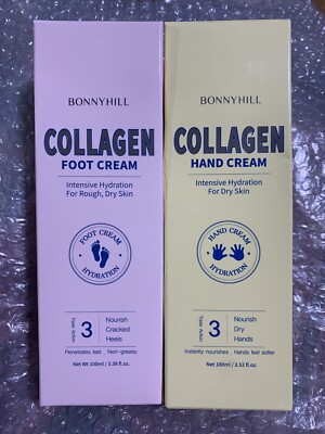 Bonnyhill Collagen Handcreme 100ml & Kollagen Fußcreme 100ml, Neu & Originalverpackt