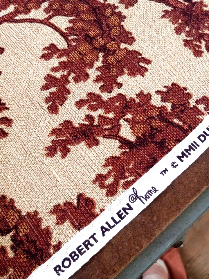 Robert Allen @ Home Twisting Vine Tan / Pomegranate Foliage Toile Lush Foliage - Image 2 of 4