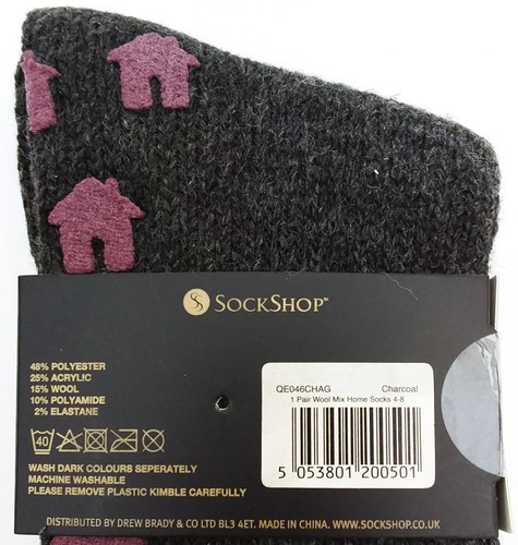 Single Pair of Sockshop, Ladies, Natural Home, 15% Wool, Socks, Size 4 - 8 UK - Picture 5 of 8