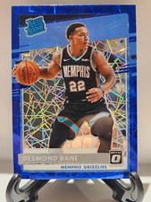 2021 Donruss Optic Desmond Bane Blue Laser Holo Prizm Rated Rookie RC #180 Grizz
