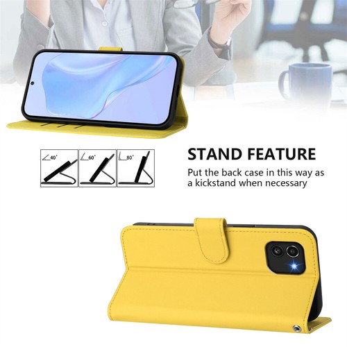 Retro PU Leather Wallet Case Phone Case Cover for Samsung A04E A05 A15 A14 A13 - Picture 3 of 30