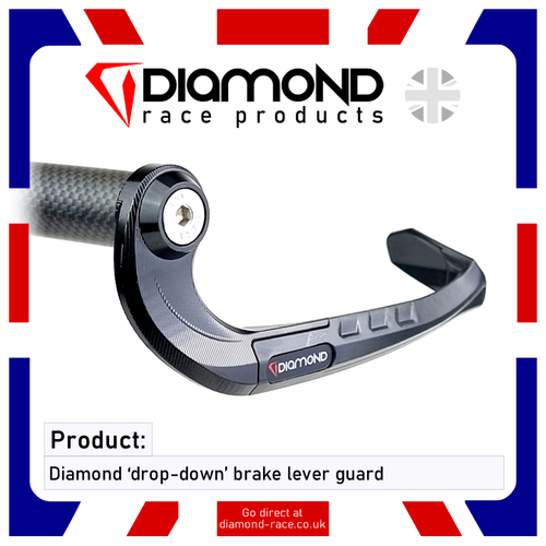 Diamond - Drop-Down Brake Lever Guard - Brake Protector - For most motorcycles - Picture 1 of 8