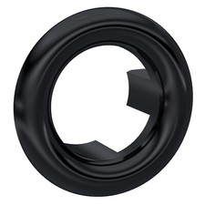 Nuie Matte Black Round Overflow Cover for Bathroom Sink 30mm ABS Modern