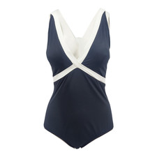 M S Collection Monochrome Padded Plunge Swimsuit RRP  32.50