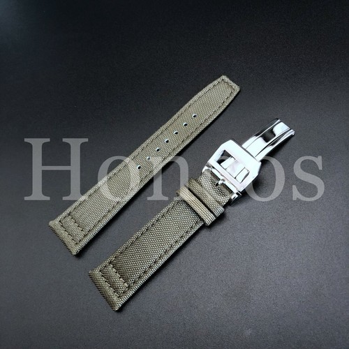 20/21/22mm nylon canvas black leather strap band Fits for IWC Mark XVIII PILOT'S - Picture 52 of 77