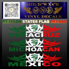 1 Mexican State Flag Decal Mexico Vinyl Decal Stickers, Decals  Vinyls