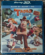 NEW Tad the Lost Explorer (Blu-ray + 3D + DVD, 2014, 3-Disc Set Mexico Import)