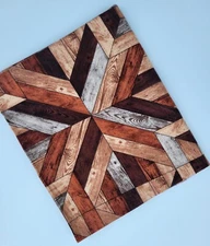 Super Snuggle Flannel wood patch Print Baby Receiving Blanket 43 x 54 inches.