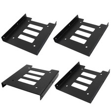 8Pcs SSD HDD Mounting Bracket 2.5 to 3.5 Adapter Black Hard Disk Drive Bays H...