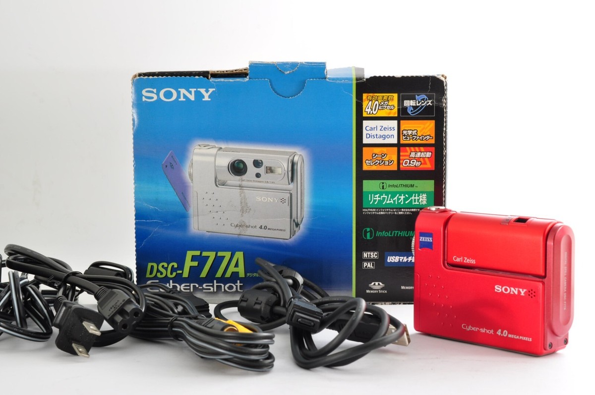 SONY Cyber-shot DSC-F77 レッド Sony Cyber-Shot DSC-F77A Red 4.0MP Digital Camera [Near Mint