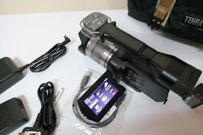 SONY NEX-VG10E 1080p HD E-Mount Camcorder Camera + 18-55 Lens + SD Card + Extras
