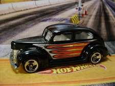2001 HOT RODS Exclusive 40's FORD 2-DOOR ☆black;white;3sp🏎️loose Hot Wheels