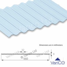 MINIATURE PROFILE CORRUGATED PVC SHEETS 0.8MM THICK ROOFING SHEET