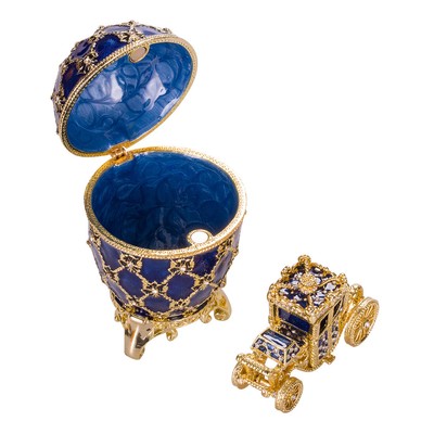 Vintage Fabergé-Ei Schmuckkästchen Eulen-Design – Funkeln Mit Strass, 3,8x3,5x4,5 Cm