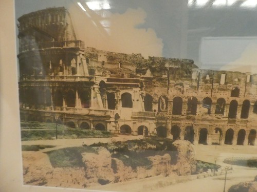 VINTAGE THE COLOSSEUM FRAMED COLOUR TINT PRINT MID CENTURY ORIGINAL ART - Bild 2 von 5
