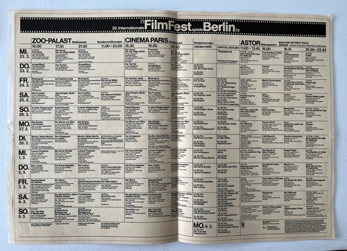 BERLIN FILM FESTIVAL 1978 Info Program Germany Incl Map and schedule Dietrich - Picture 3 of 5