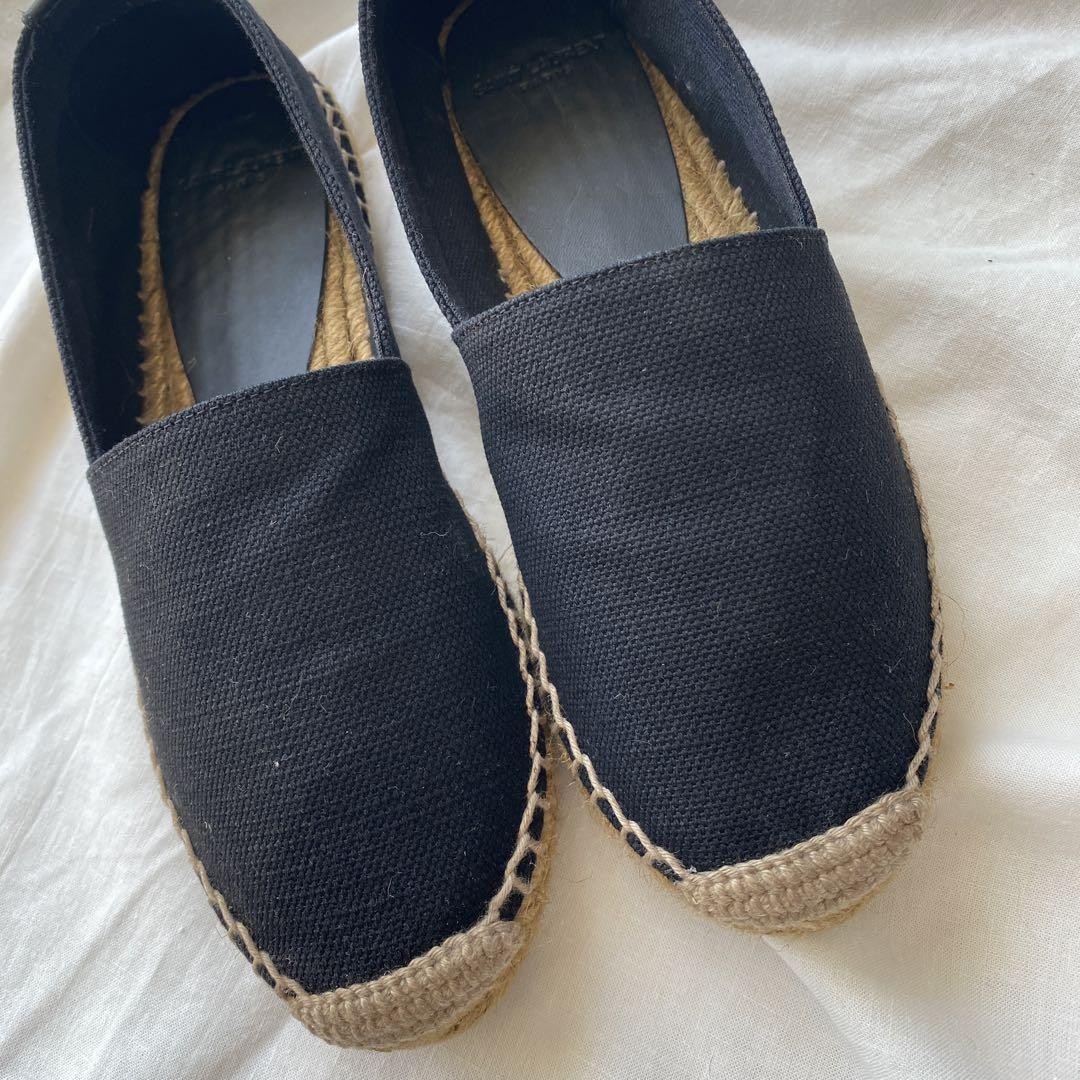 Autentiche espadrillas slip on Saint Laurent con logo ricamato taglia 36 donna
