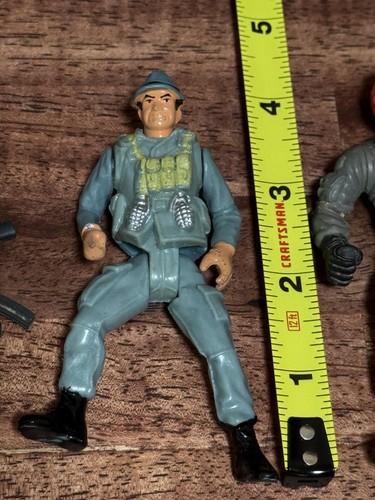 Two Chap Mei 1:18 Scale Military Action Figures Pilot w Orange Helmet & Soldier - Picture 2 of 5
