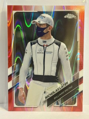 2021 TOPPS CHROME RED WAVE REFRACTOR #42 NICHOLAS LATIFI 2/5 WILLIAMS