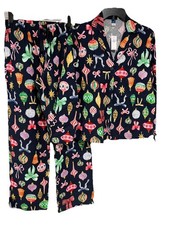 OLD NAVY COTTON FLANNEL PAJAMA SET  ORNAMENTS  PATTERN SIZE S NWT