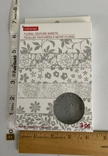 Craftsmart Floral Texture Sheets  For Embossing Or Imprints (New)