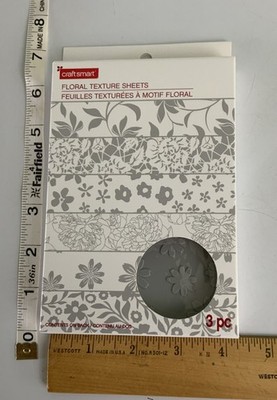 Craftsmart Floral Texture Sheets  For Embossing Or Imprints