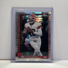 2025 Topps Chrome Football NFL Shedeur Sanders Pulsar Refractor #315 Browns RC