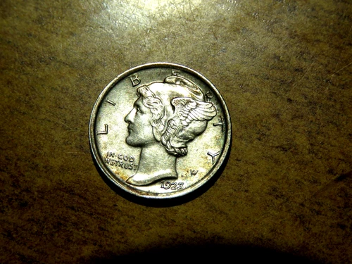 High Grade AU/UNC Better Date Problem FREE 1923-P Mercury Silver Dime DF3