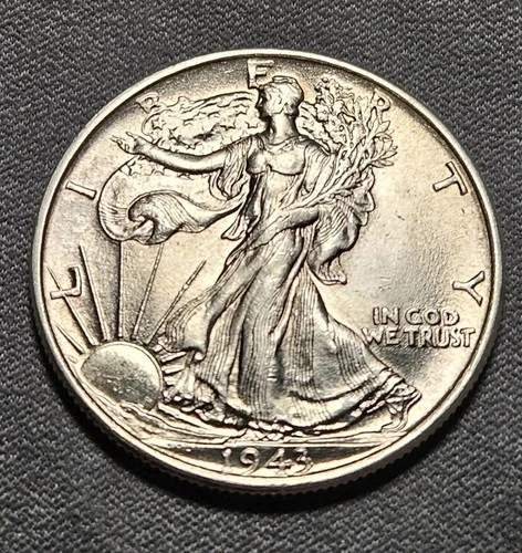 1943 50C Walking Liberty Half Dollar AU Nice Coin See Pictures