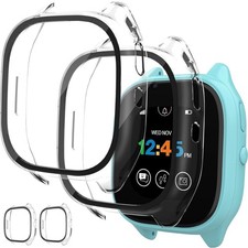 2 Pack Screen Protector Gizmo Watch 3 9H Tempered Glass Bumper Case
