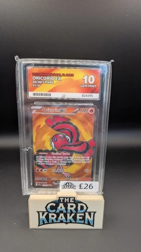 Pokemon Oricorio Ex 110 Secret Rare Phantasmal Flames Ace 10 Gem Mint