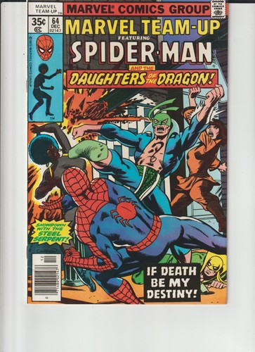 MARVEL TEAM-UP #64 DAUGHTERS OF THE DRAGON (MARVEL 1977) VERY FINE + 8.5