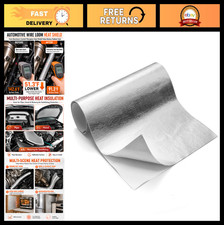 Aluminized Heat Shield Thermal Barrier Sleeve, Adhesive Backed, 2000 F, 12"x40'