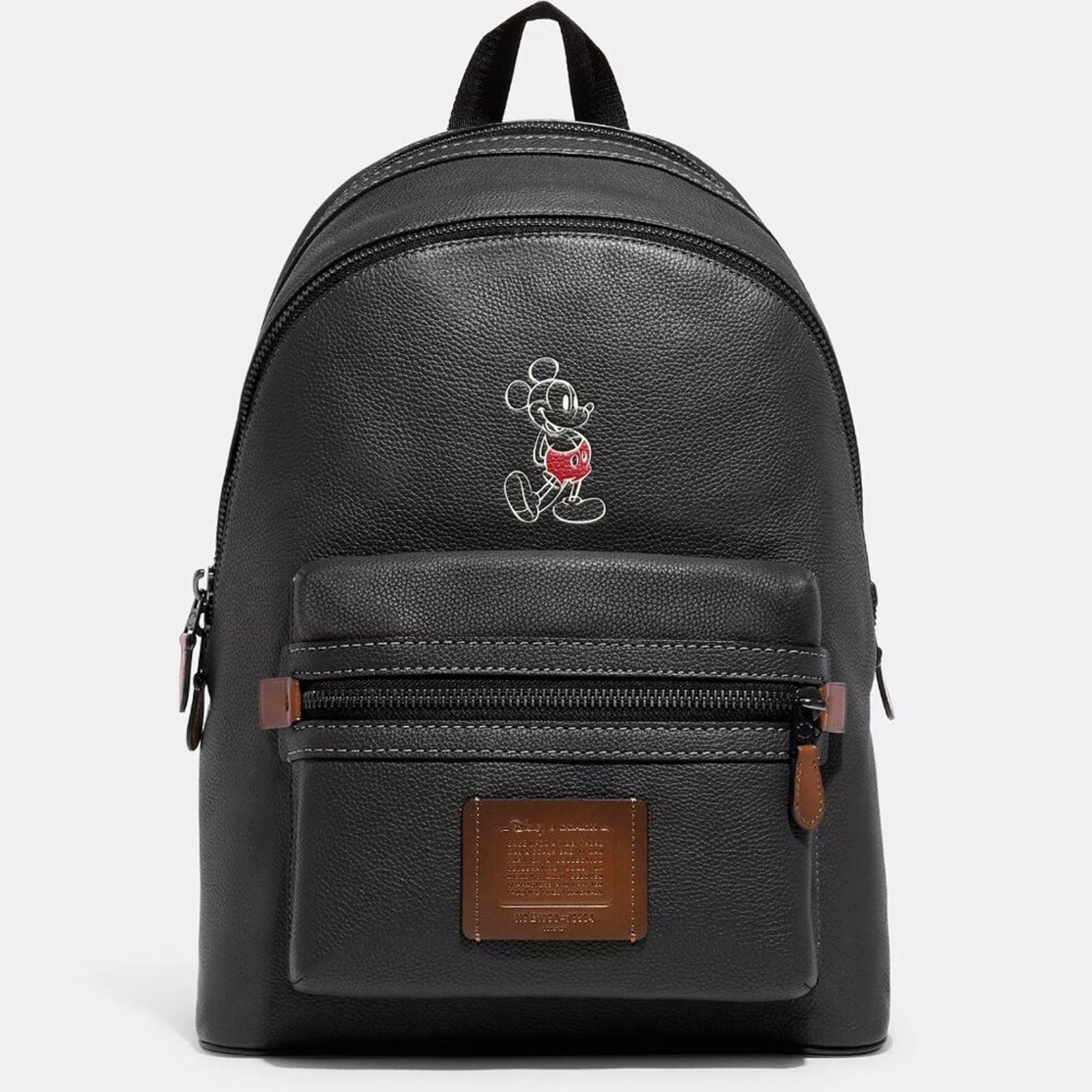 NWT Disney X Coach Academy Black Backpack with Mickey Mouse Detail