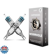 Wormhole Tattoo Cartridge Needles, 5RM 20PCS Tattoo Needles Disposable Tattoo...