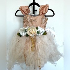 Custom Flower Girl Formal Event Dress with Matching Shawl Size 4/5