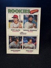 2026 Topps Heritage - Quad Rookies Yanquiel Fernandez, Petey Halpin, Jakob...