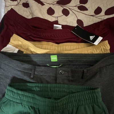 Nike, Adidas, HUGO BOSS & Puma Men's Sweatpants Assorted Colors (Lot of 4)