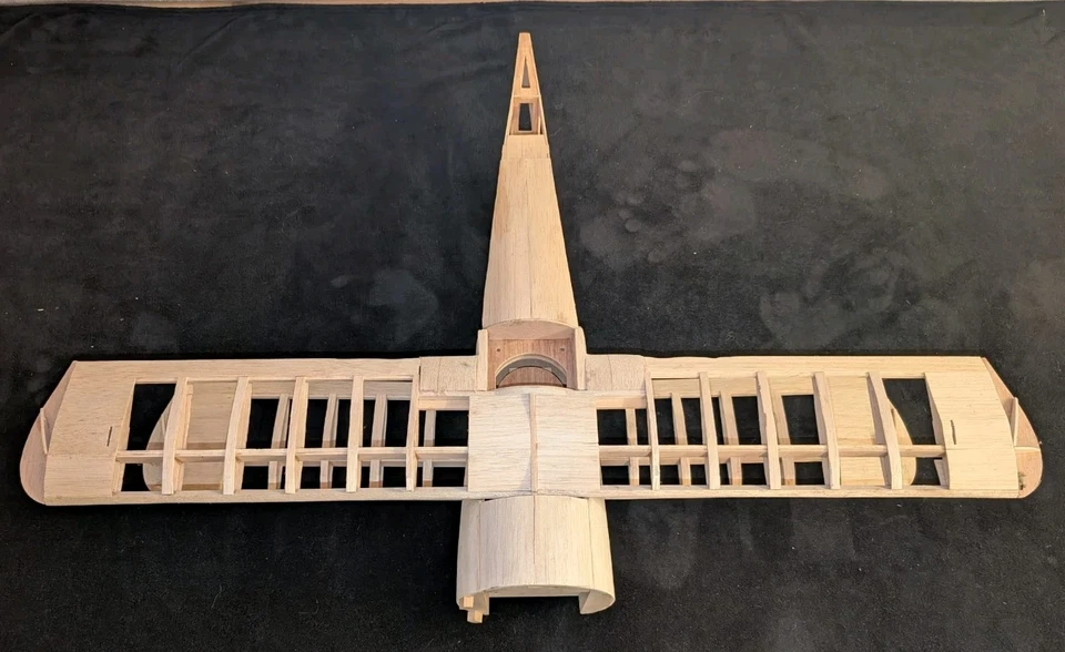 Dachbodenfund Doppeldecker Modellflugzeug Bausatz - Bild 4 von 4