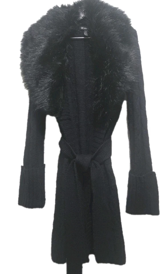 INC INTERNATL CONCEPTS RODILLA ACANALADA HVY SWTR DESMONTABLE PIEL SINTÉTICA NEGRO OSCURO HERMOSO Foto 4 de 4