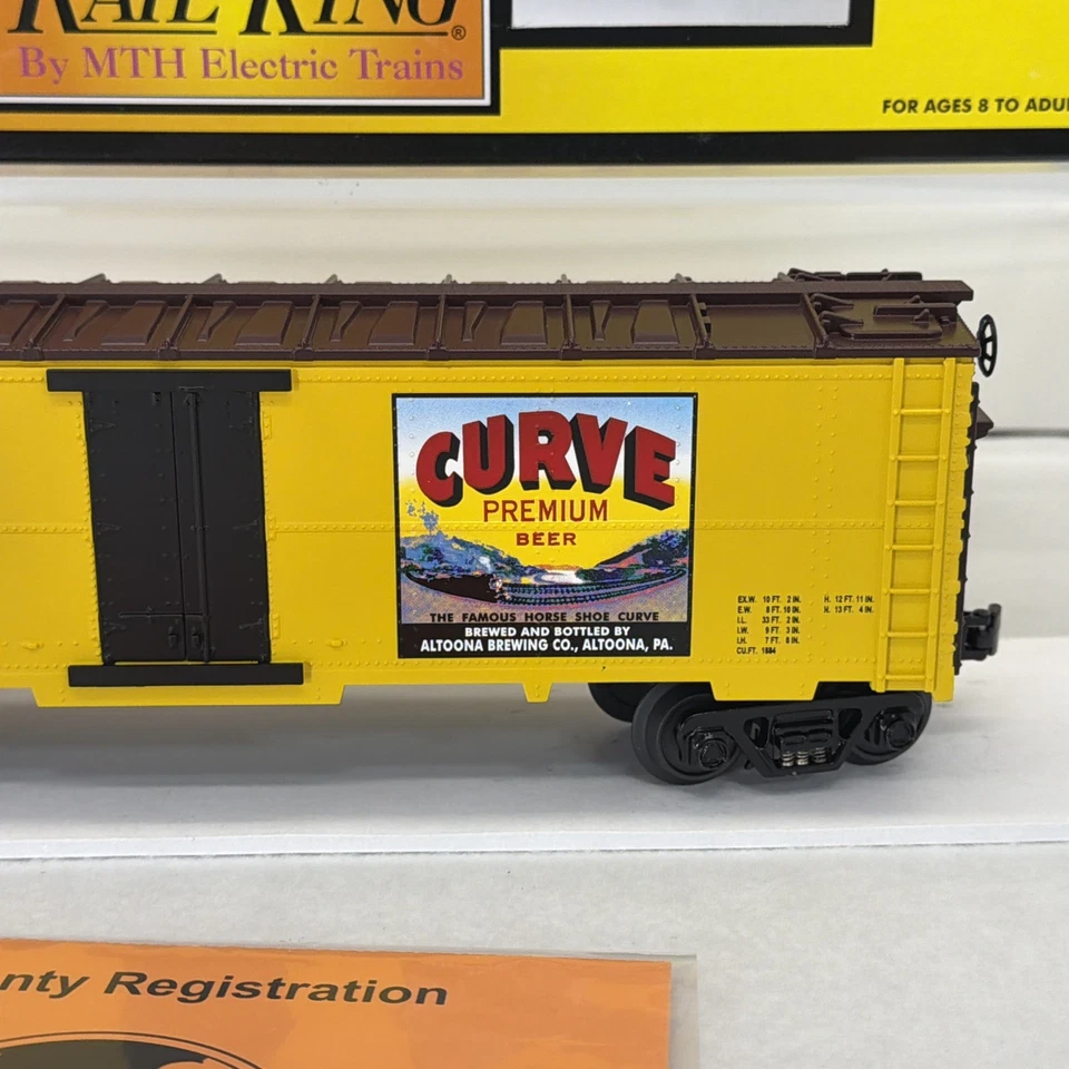 MTH RailKing 30-7843 Altoona Curve Beer Modern Beer Reefer New O O-27 #18025 - Image 3 of 4