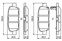 1X Bosch 0 986 494 857 Bremsbelagsatz Scheibenbremse FüR Renault Nissan Infiniti