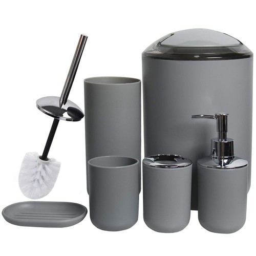 Badaccessoires Set 6-teilig Badewannensemble inklusive Seifenspender, Zahn... - Bild 1 von 8