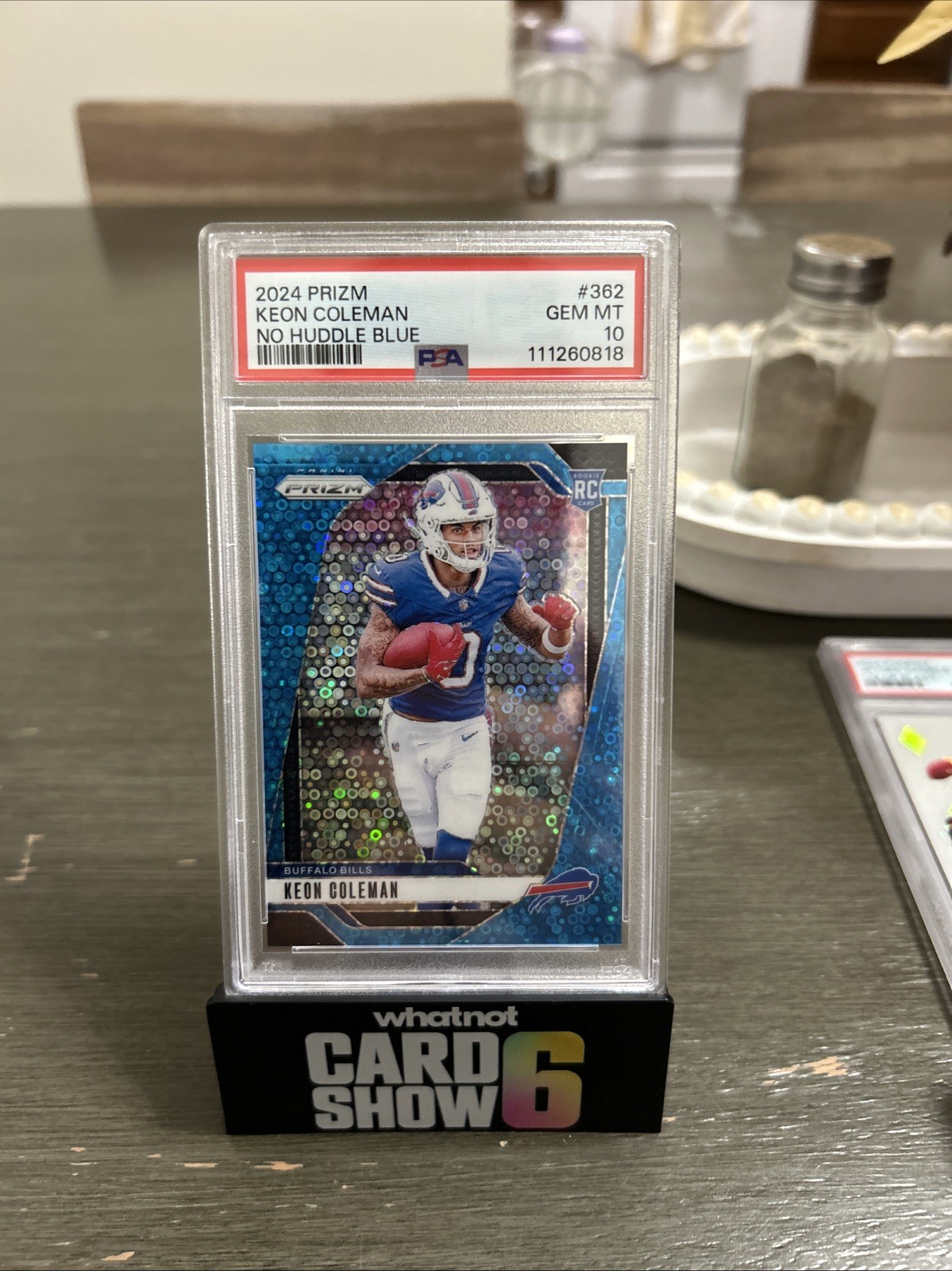 2024 Panini Prizm - Rookies Keon Coleman #362 No Huddle Blue Prizm /99 (RC)