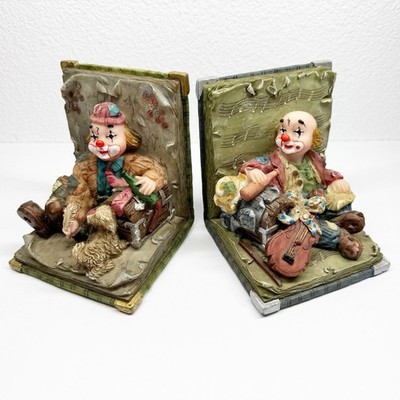 Turtle King Corp Hobo Clown Resin Bookends